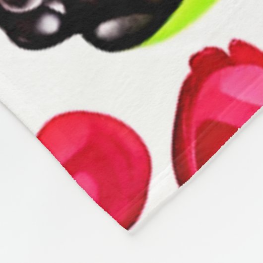 Berry Burst: Fruchtmuster Fleecedecke (Ecke)