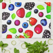 Berry Burst: Fruchtmuster Geschirrtuch (Gefaltet)