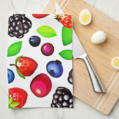Berry Burst: Fruchtmuster Geschirrtuch (Viertel Falte)