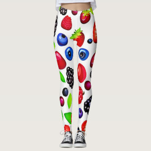 Berry Burst: Fruchtmuster Leggings