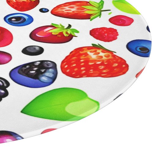 Berry Burst: Fruchtmuster Schneidebrett (Ecke)