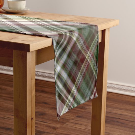 Berry Bush Green und Red Kariert Kurzer Tischläufer (Beispiel)
