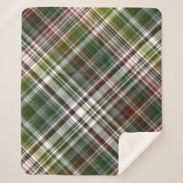 Berry Bush Green und Red Kariert Sherpadecke
