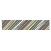 Berry Bush Green und Red Stripe Kurzer Tischläufer (Horizontal)