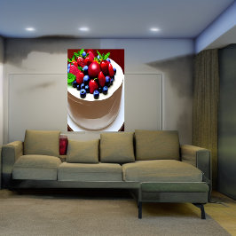 Berry cake | AI Art Poster