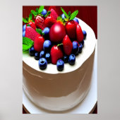 Berry cake | AI Art Poster (Vorne)