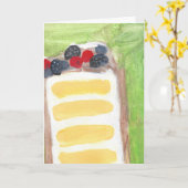 Berry Cake Card Karte (Gelbe Blume)