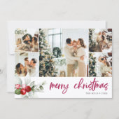 Berry Calligraphy Frohe Weihnachten 7 Foto (Vorderseite)