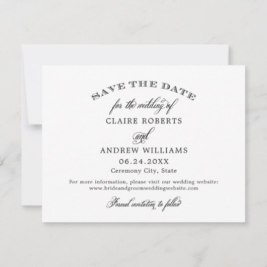 Berry Calligraphy Script Wedding Foto Collage Save The Date (Rückseite)
