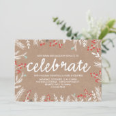 Berry Celeration Holiday Party Einladung (Stehend Vorderseite)