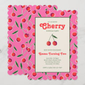 Berry Cherry Girls Einladung zum Geburtstag: Hot P (Vorne/Hinten)