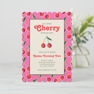 Berry Cherry Girls Einladung zum Geburtstag: Hot P