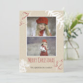 Berry Christmas Feiertagskarte (Stehend Vorderseite)