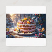 BERRY CHRISTMAS Flat Note Card Quadratische Visitenkarte (Rückseite)