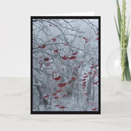 "Berry Christmas"-Karte Feiertagskarte (Vorderseite)