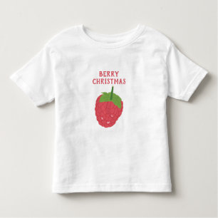 Berry Christmas Raspberry Fruit Design Kleinkind T-shirt