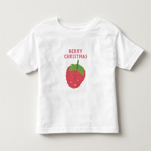 Berry Christmas Raspberry Fruit Design Kleinkind T-shirt (Vorderseite)