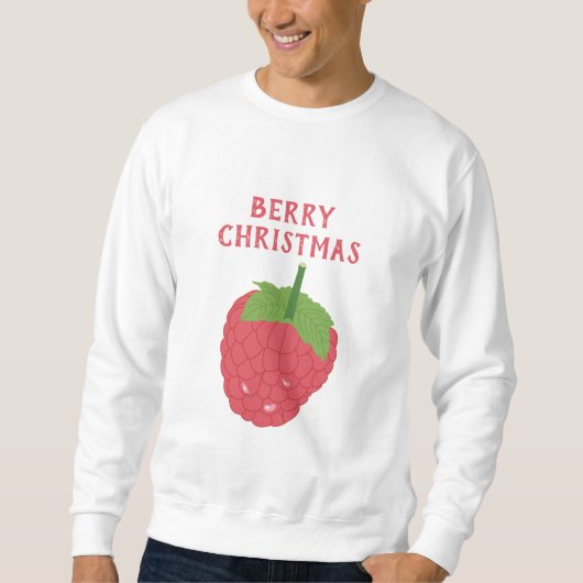 Berry Christmas Raspberry Fruit Design Sweatshirt (Vorderseite)