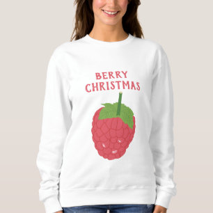 Berry Christmas Raspberry Fruit Design Sweatshirt
