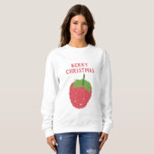 Berry Christmas Raspberry Fruit Design Sweatshirt (Vorne ganz)