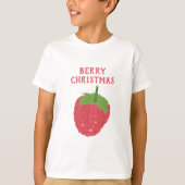 Berry Christmas Raspberry Fruit Design T-Shirt (Vorderseite)