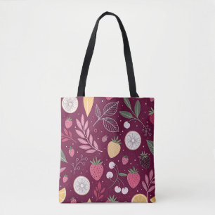 Berry Citrus Schulter Tote – Vibrante Obsttasche Tasche