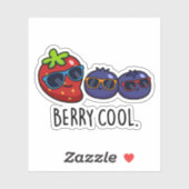 Berry Cool Funny Strawberry Blueberry Pub Aufkleber (Blatt)