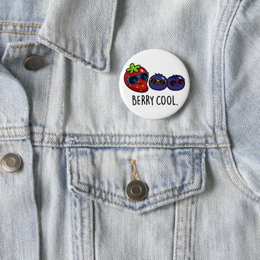 Berry Cool Funny Strawberry Blueberry Pub Button (Beispiel)