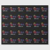 Berry Cool Funny Strawberry Blueberry Pun Dark BG Geschenkpapier (Flach)