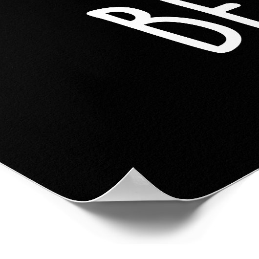 Berry Cool Funny Strawberry Blueberry Pun Dark BG Poster (Ecke)