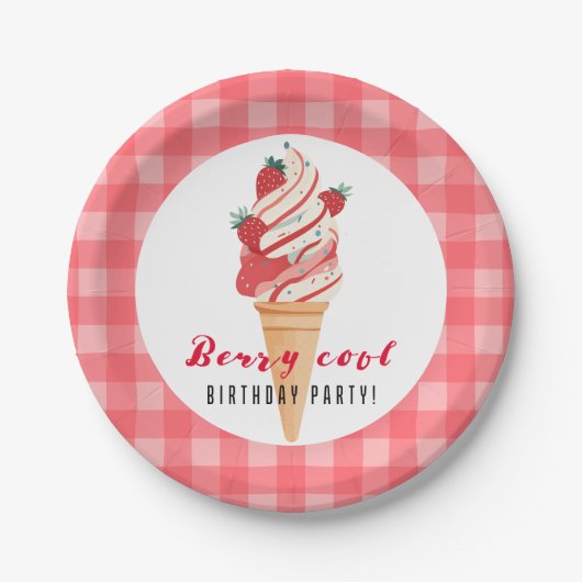 Berry Cool Geburtstag Pappteller (Vorderseite)