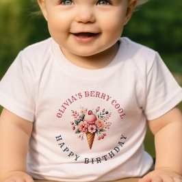Berry Cool Happy Birthday Ice Creme Party Kleinkind T-shirt