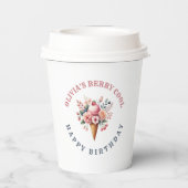 Berry Cool Happy Birthday Ice Creme Party Pappbecher (Rückseite)