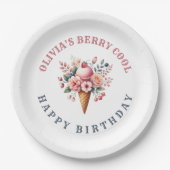 Berry Cool Happy Birthday Ice Creme Party Pappteller (Vorderseite)
