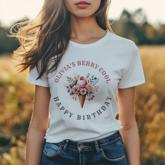 Berry Cool Happy Birthday Ice Creme Party Tri-Blend Shirt
