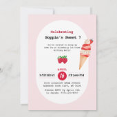 Berry Cool Strawberry Ice Creme Geburtstag Einladung (Rückseite)