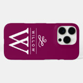Berry Custom Monogram Elegant Minimalistisch Case-Mate iPhone Hülle (Rückseite (Horizontal))