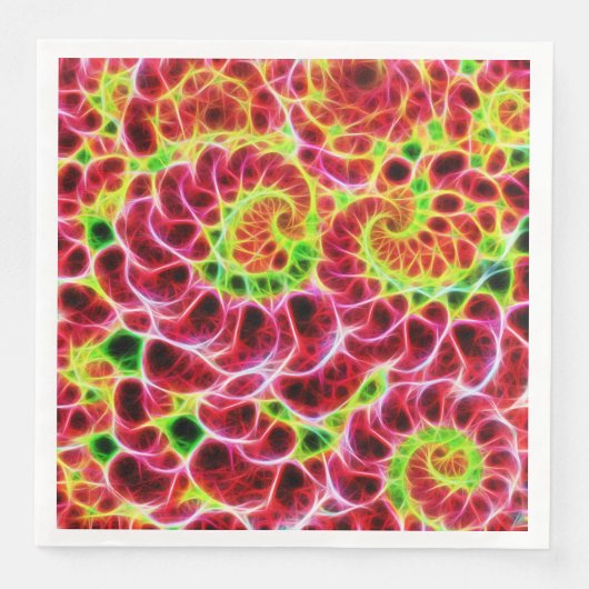 Berry Delight Fractal Art Serviette (Vorderseite)