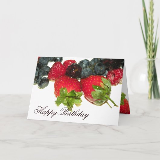 Berry Delight Happy Birthday Card Karte (Vorderseite)