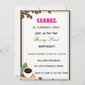 Berry Einladung zum ersten Geburtstag (Vorderseite)