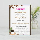 Berry Einladung zum ersten Geburtstag (Stehend Vorderseite)