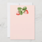 Berry erste Erdbeere Geburtstagsgeschenk Einladung (Rückseite)