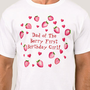 Berry Erste Geburtstagsfeier Strawberry Herzen T-Shirt