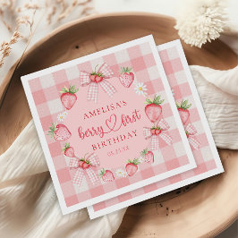 Berry Erste Süße 1. Geburtstag Erdbeere Serviette