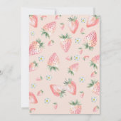 Berry erster Erdbeeren-Kindergeburtstag Einladung (Rückseite)