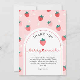 Berry Erster Geburtstag 1. Geburtstag Dankeschön K Einladung