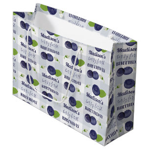Berry Erster Geburtstag Blaubeeren Erste 1. Name Große Geschenktüte