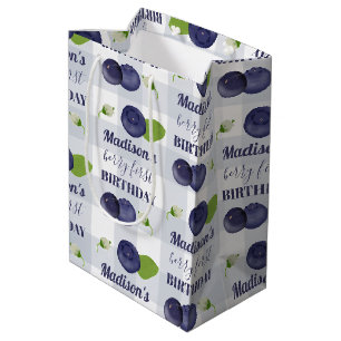 Berry Erster Geburtstag Blaubeeren Erste 1. Name Mittlere Geschenktüte