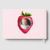 Berry Erster Geburtstag Erdbeere Benutzerdefiniert Gästebuch (Rückseite)