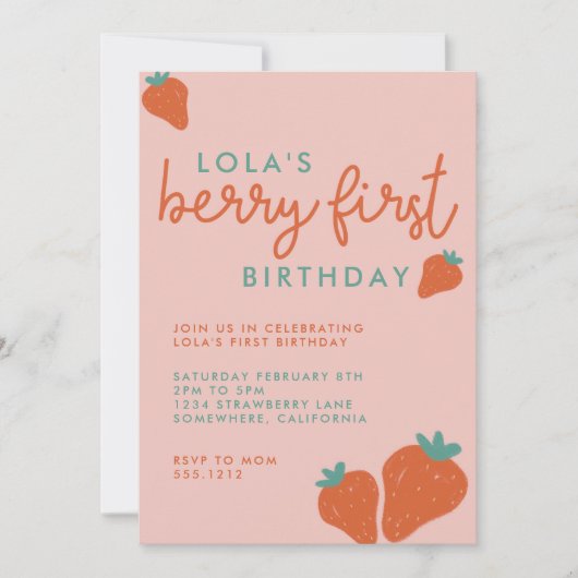 BERRY ERSTER INVITE EINLADUNG (Vorderseite)